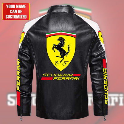 Personalized SF Leather Biker Jacket