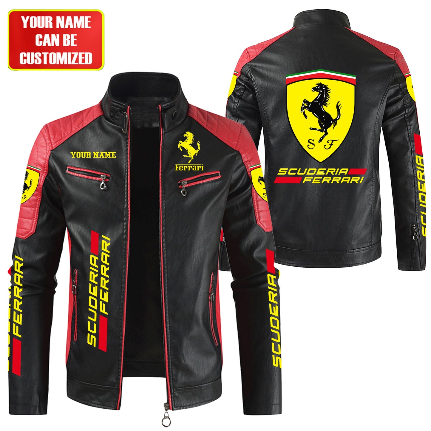 Personalized SF Leather Biker Jacket
