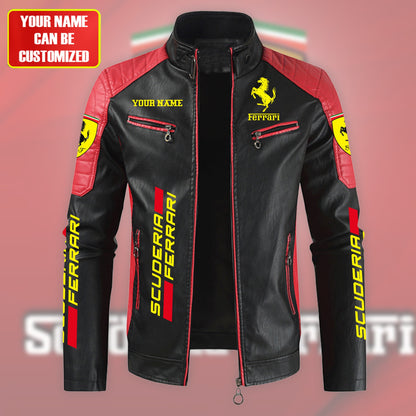 Personalized SF Leather Biker Jacket