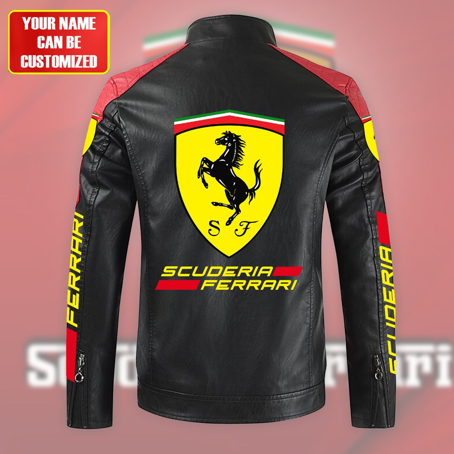 Personalized SF Leather Biker Jacket