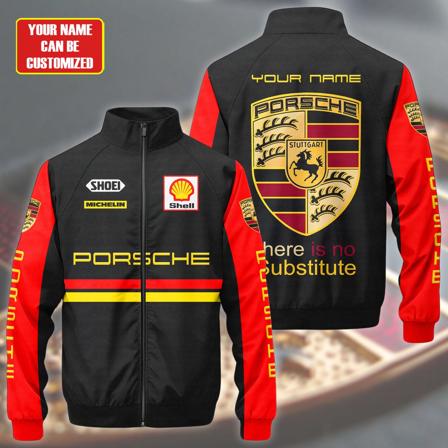 Personalized Pors Zipper Stand Collar Jacket 3D