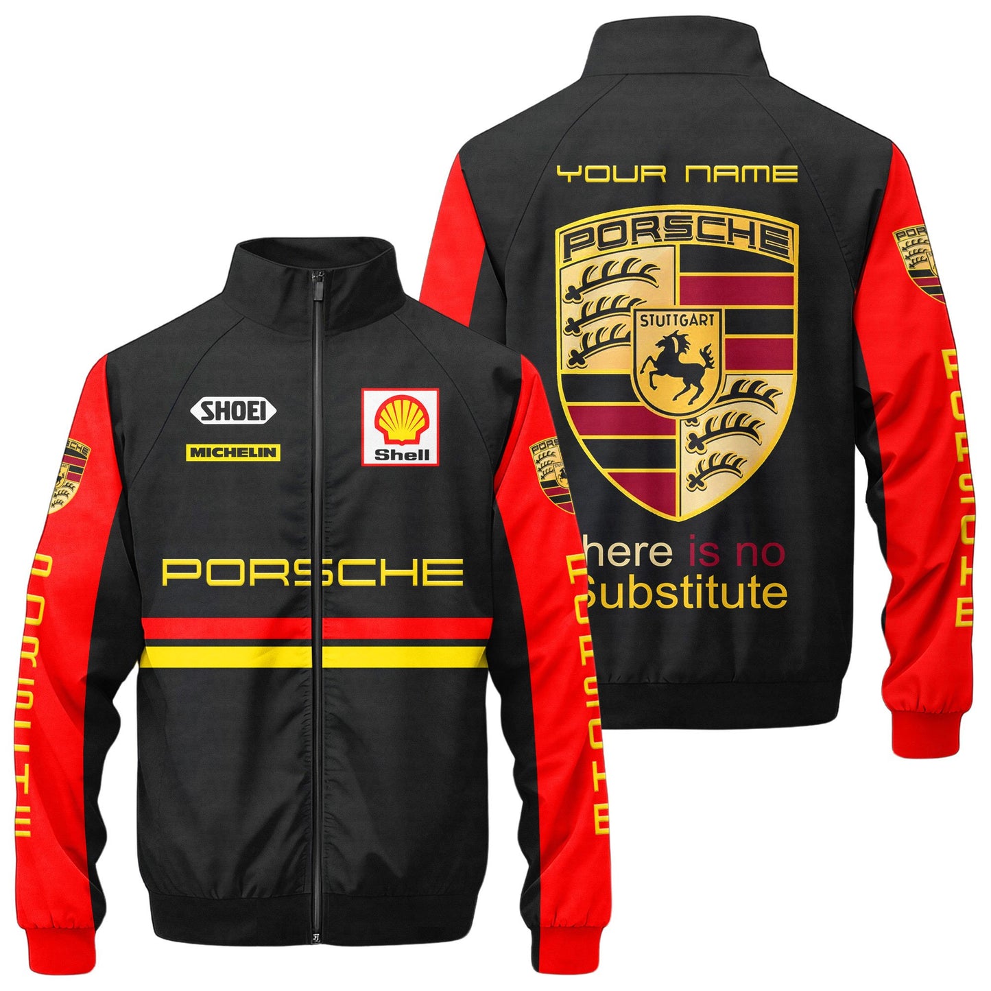 Personalized Pors Zipper Stand Collar Jacket 3D