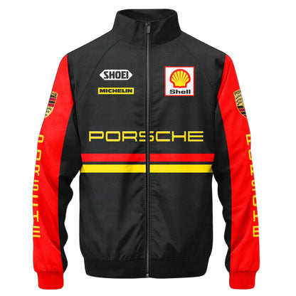 Personalized Pors Zipper Stand Collar Jacket 3D