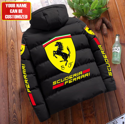 Personalized SF F1 Puffer Jacket With Hood