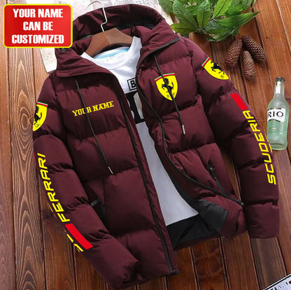 Personalized SF F1 Puffer Jacket With Hood