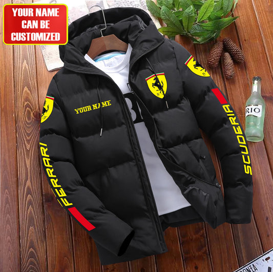 Personalized SF F1 Puffer Jacket With Hood
