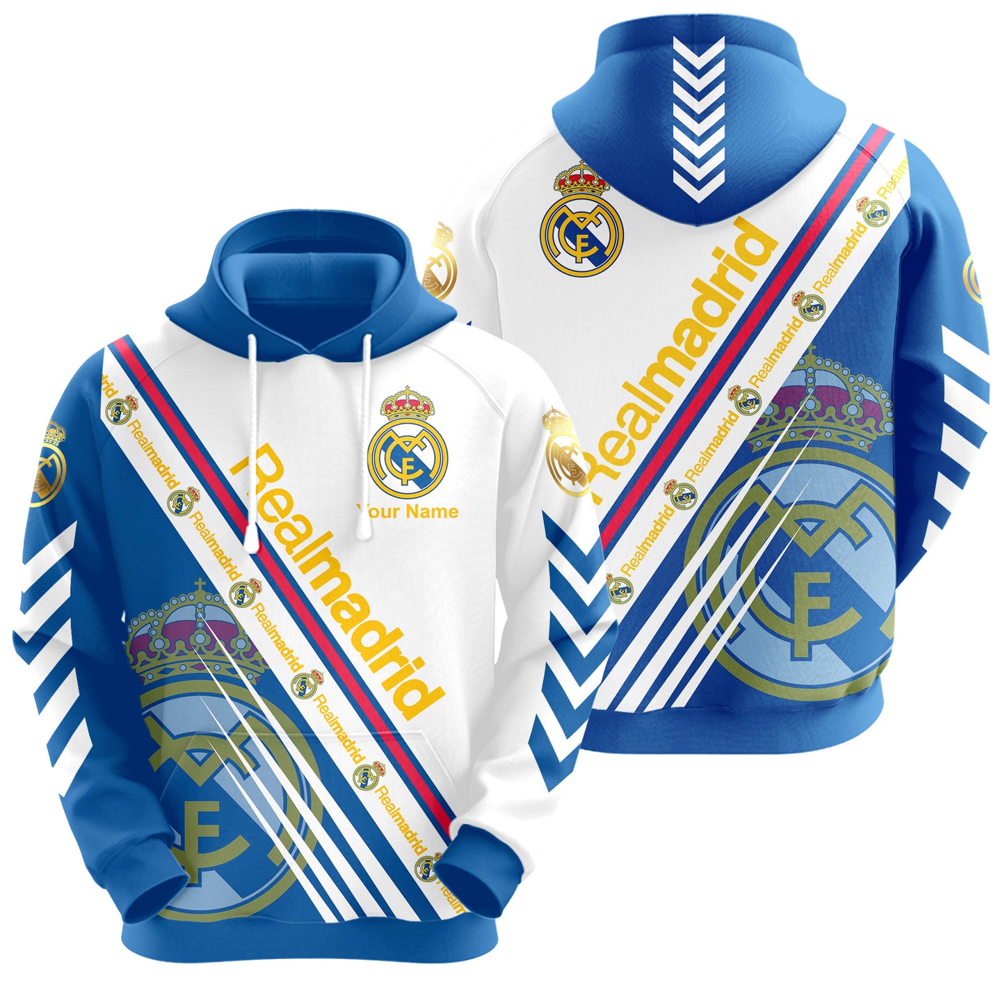 Personalized Real Madrid Q32 3D All over Printed Hoodie and Sweatpants set