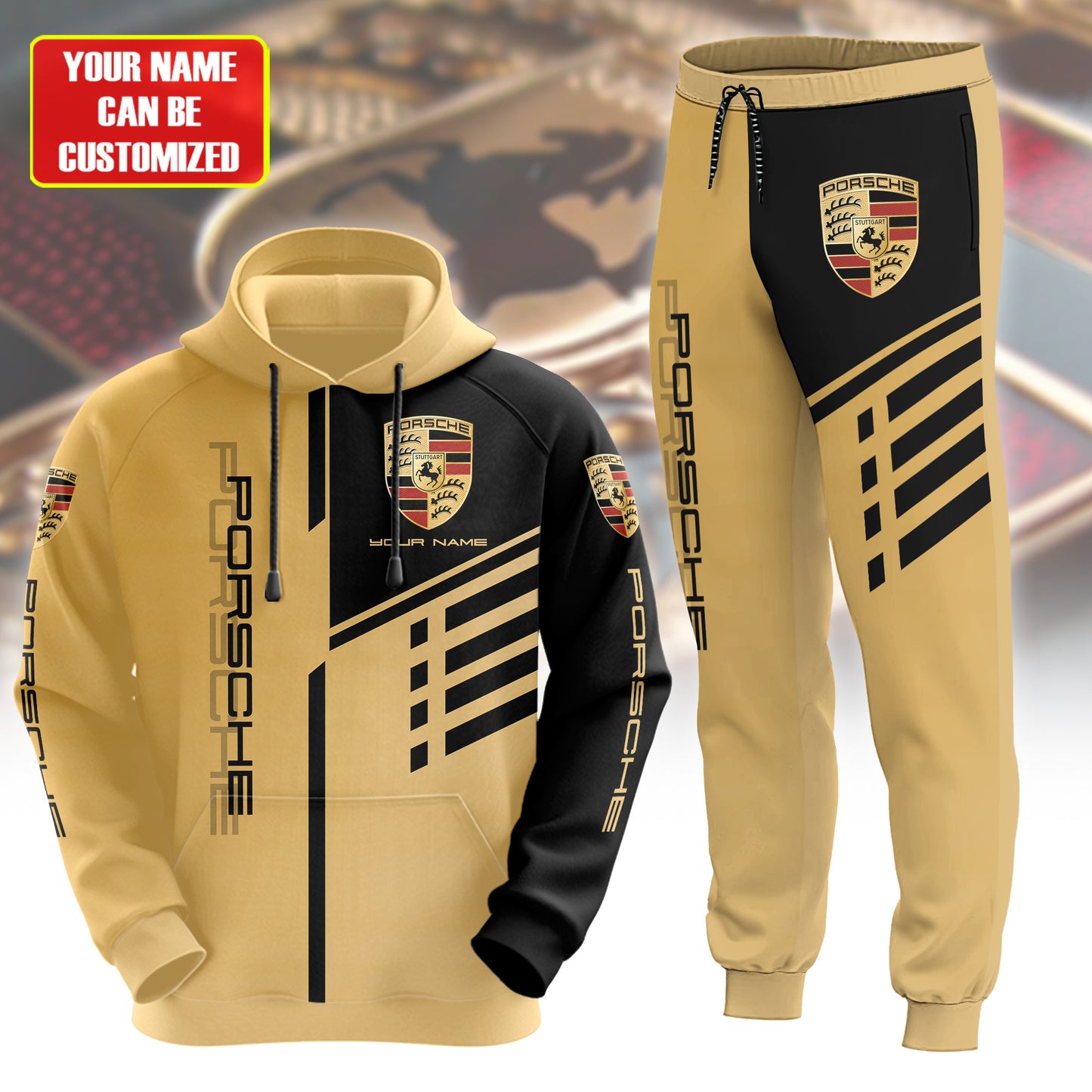 Personalized Pors 3D All over Printed Hoodie and Sweatpants set V2