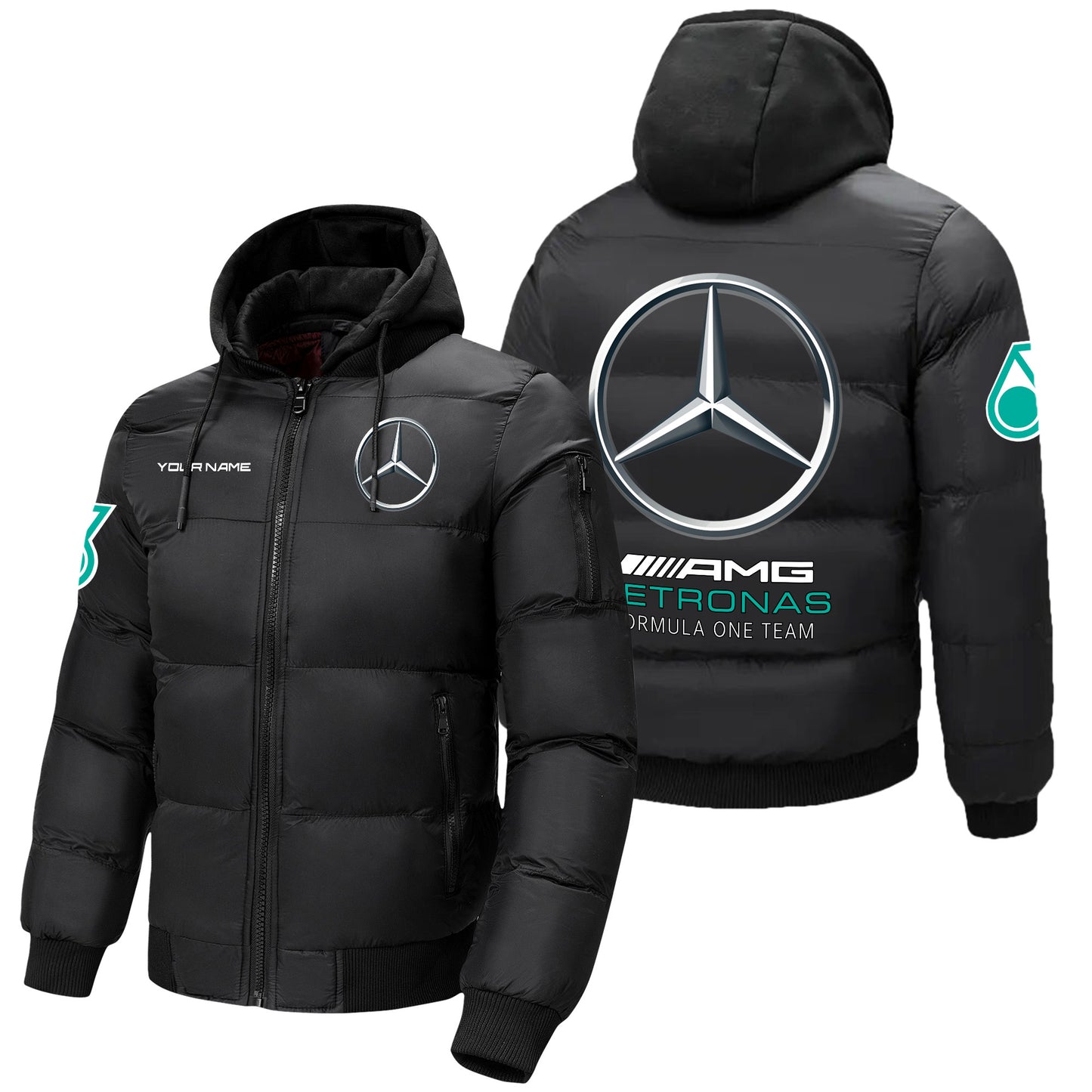 Merc AMG Petronas Puffer Thermal Sport Warm Jacket