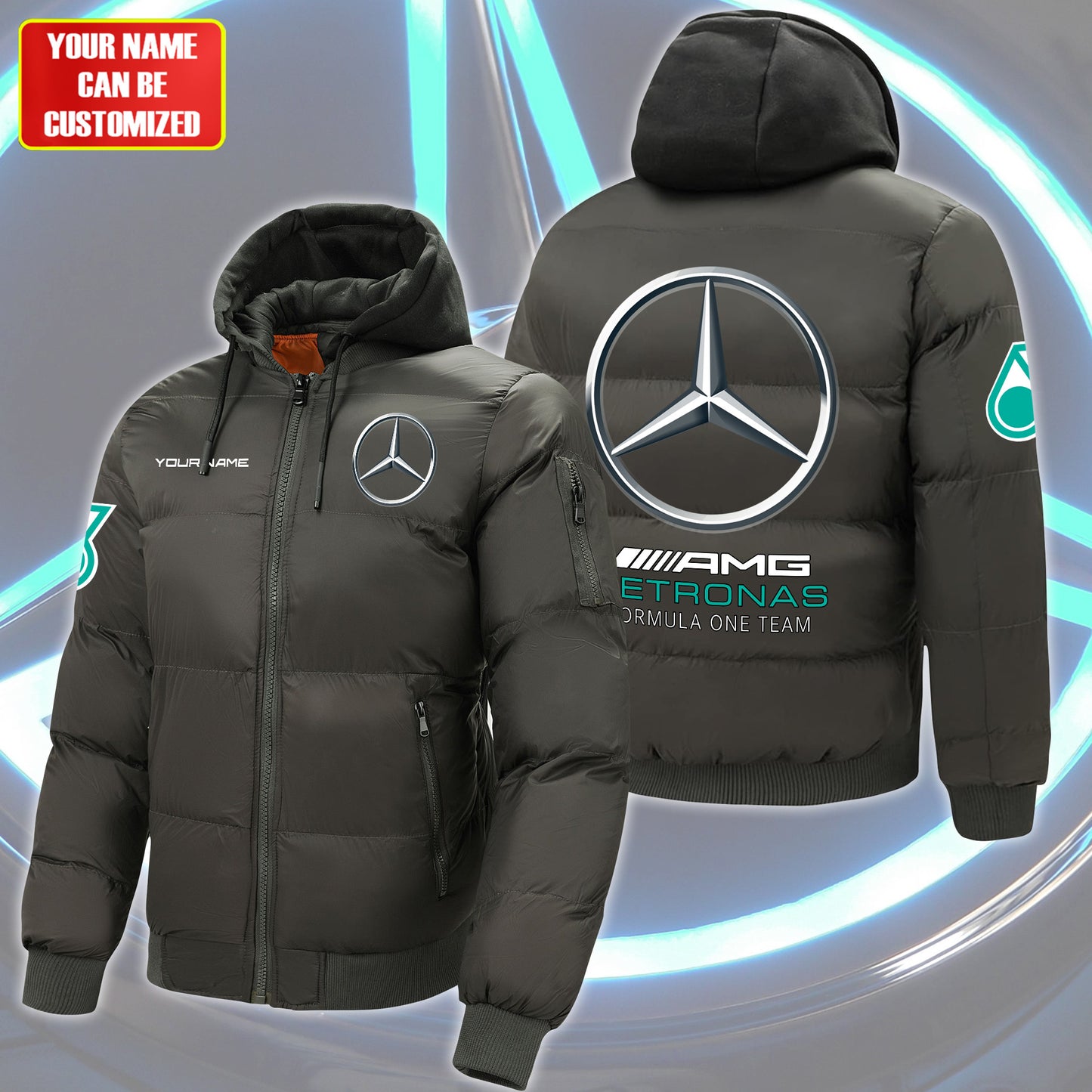 Merc AMG Petronas Puffer Thermal Sport Warm Jacket