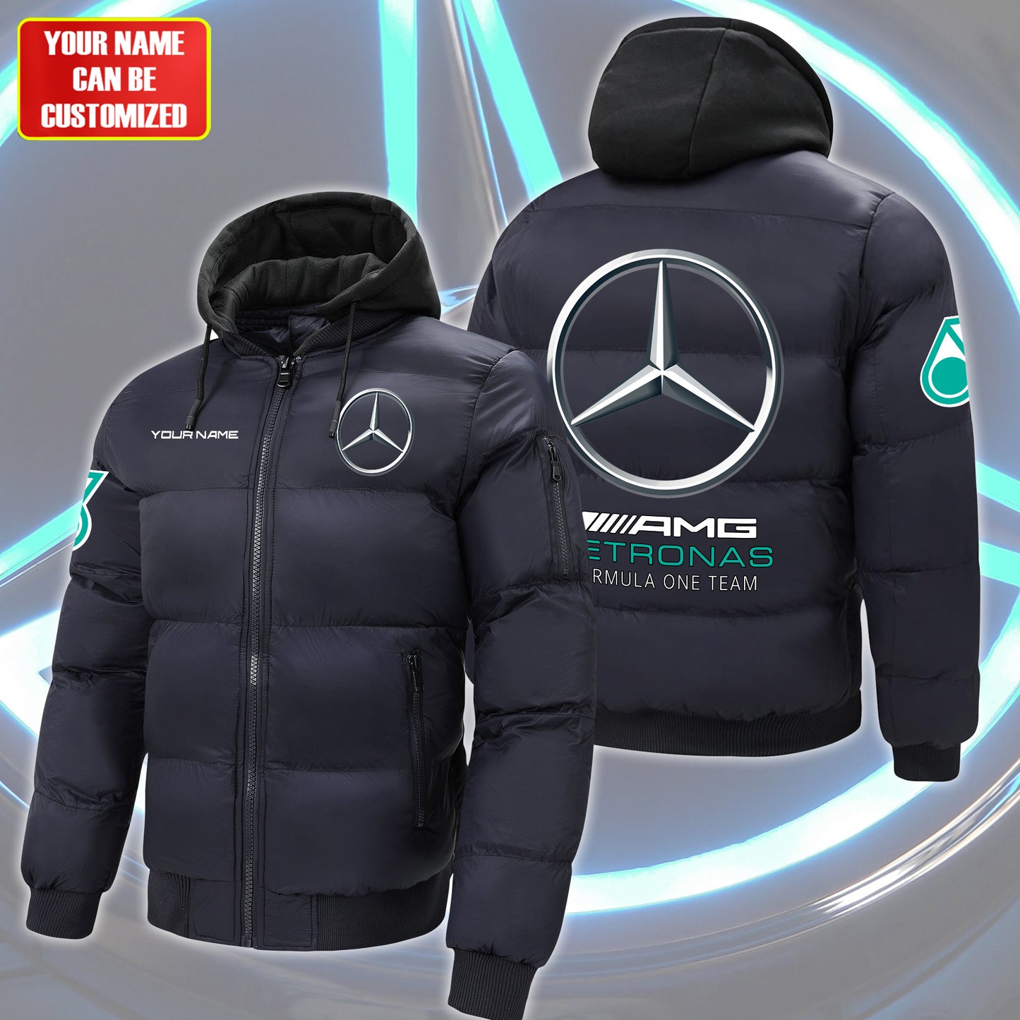 Merc AMG Petronas Puffer Thermal Sport Warm Jacket