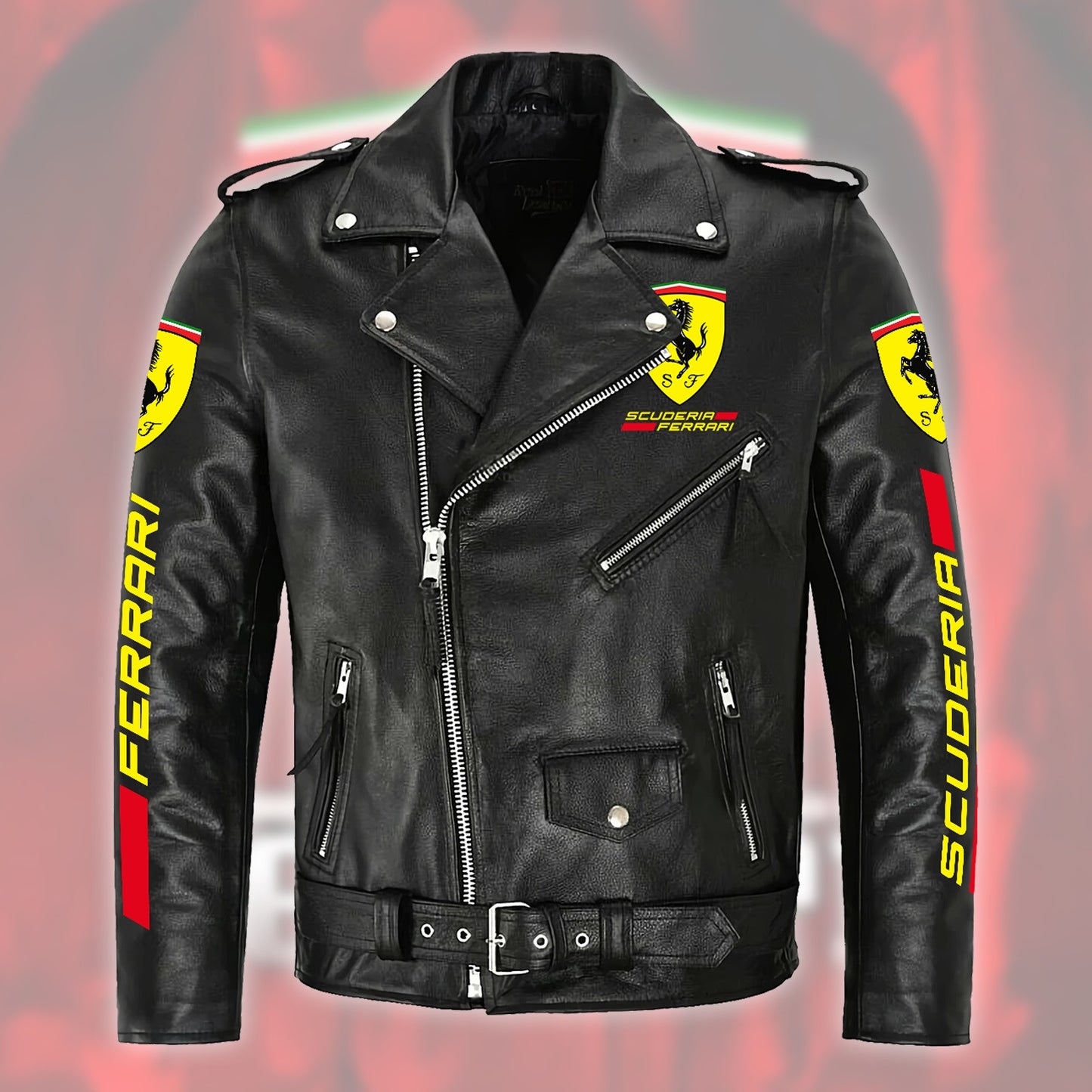 SF Zipper Vintage Leather Jacket