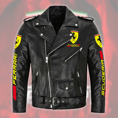 SF Zipper Vintage Leather Jacket