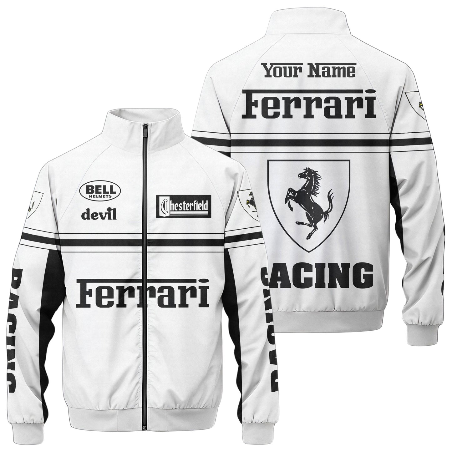 SF Racing Zipper Stand Collar Jacket 3D