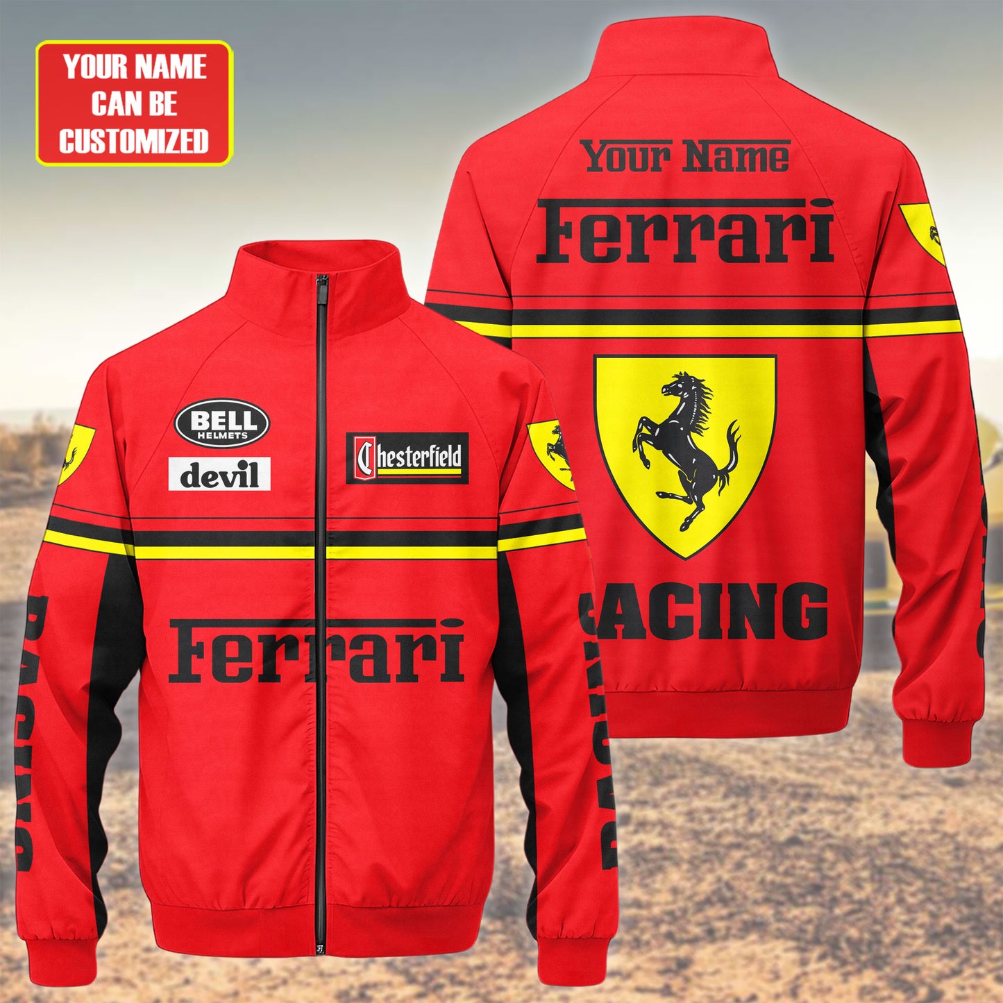 SF Racing Zipper Stand Collar Jacket 3D