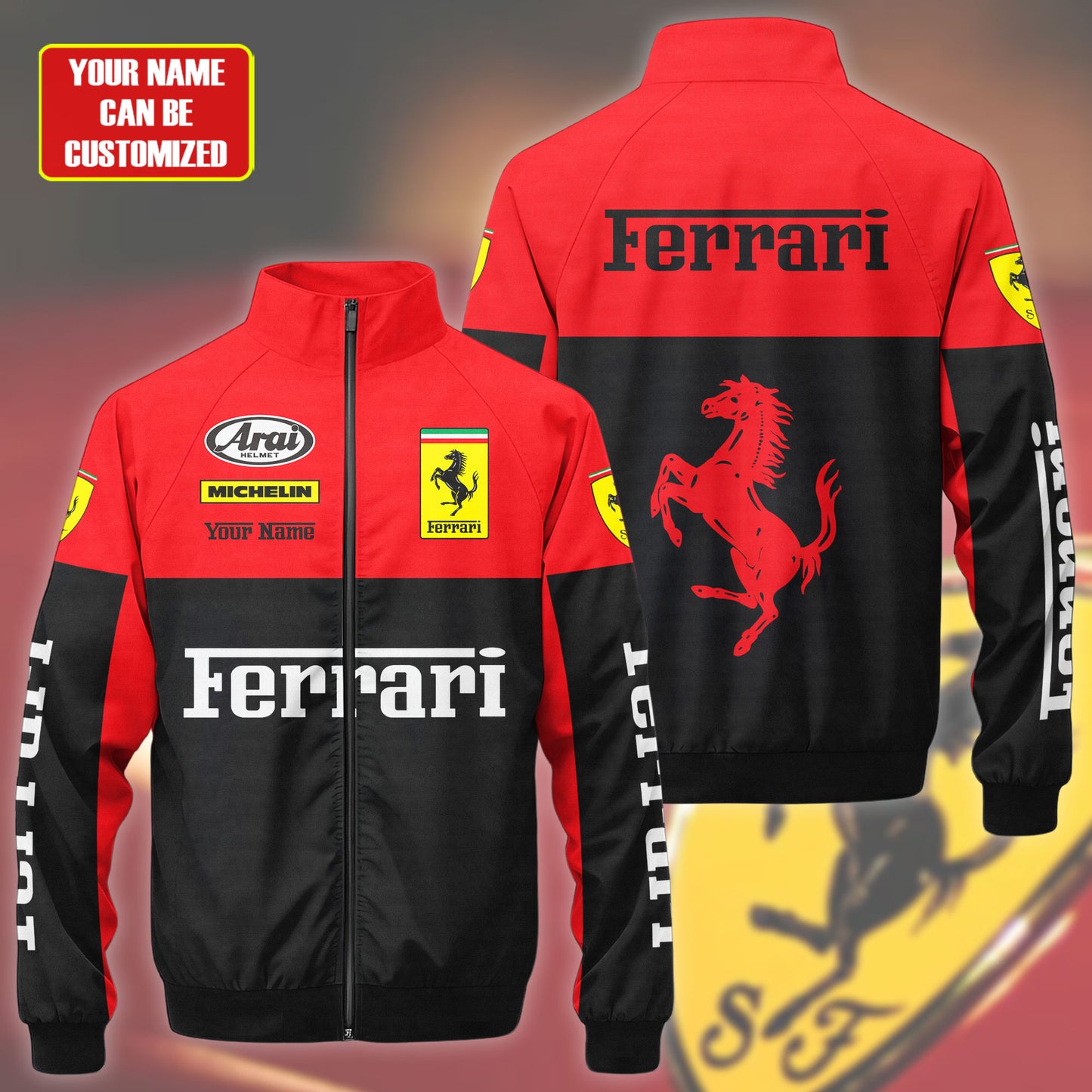 SF F1 Racing Zipper Stand Collar Jacket 3D V2