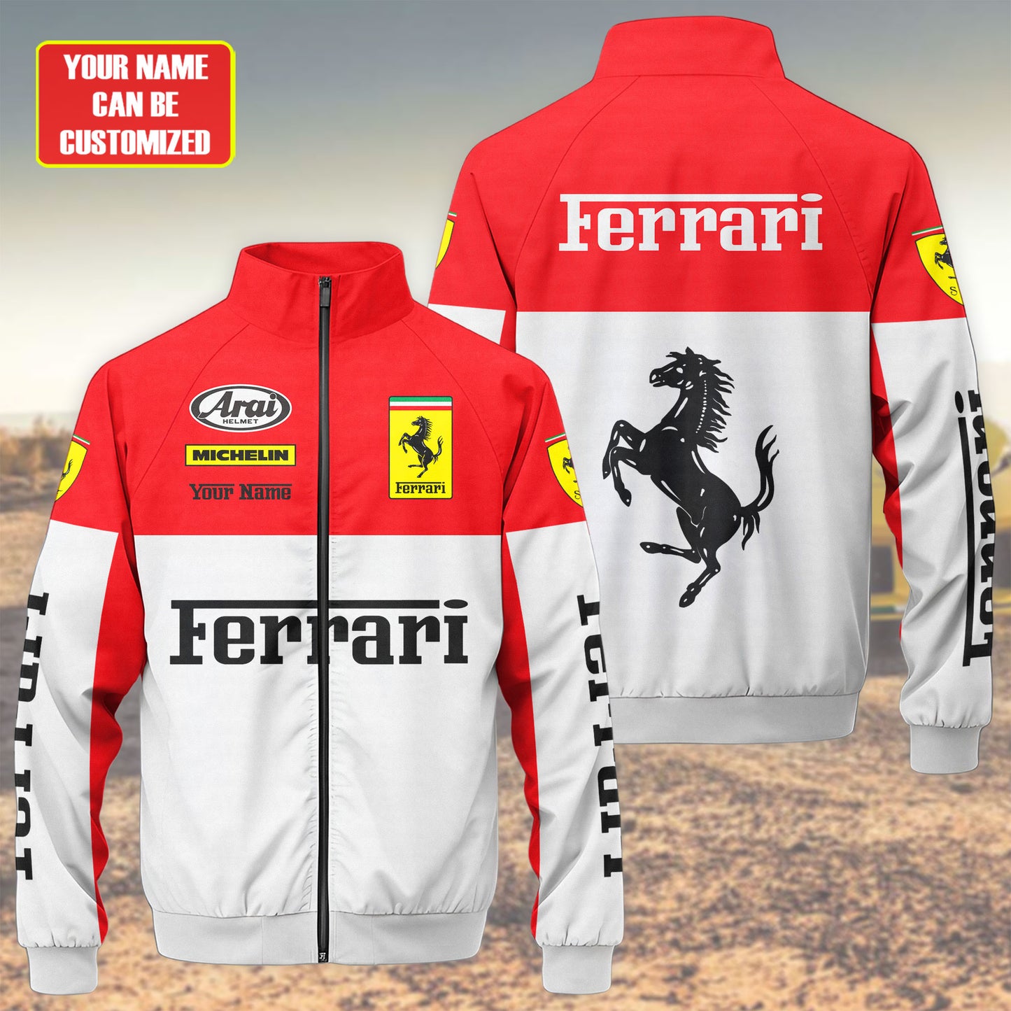 SF F1 Racing Zipper Stand Collar Jacket 3D V2