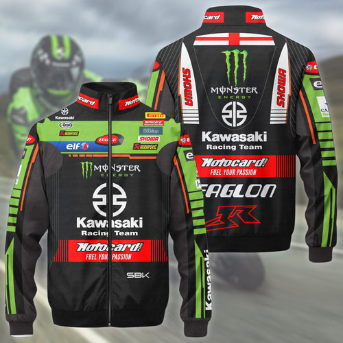 Kw Motor Racing Zipper Stand Collar Jacket 3D