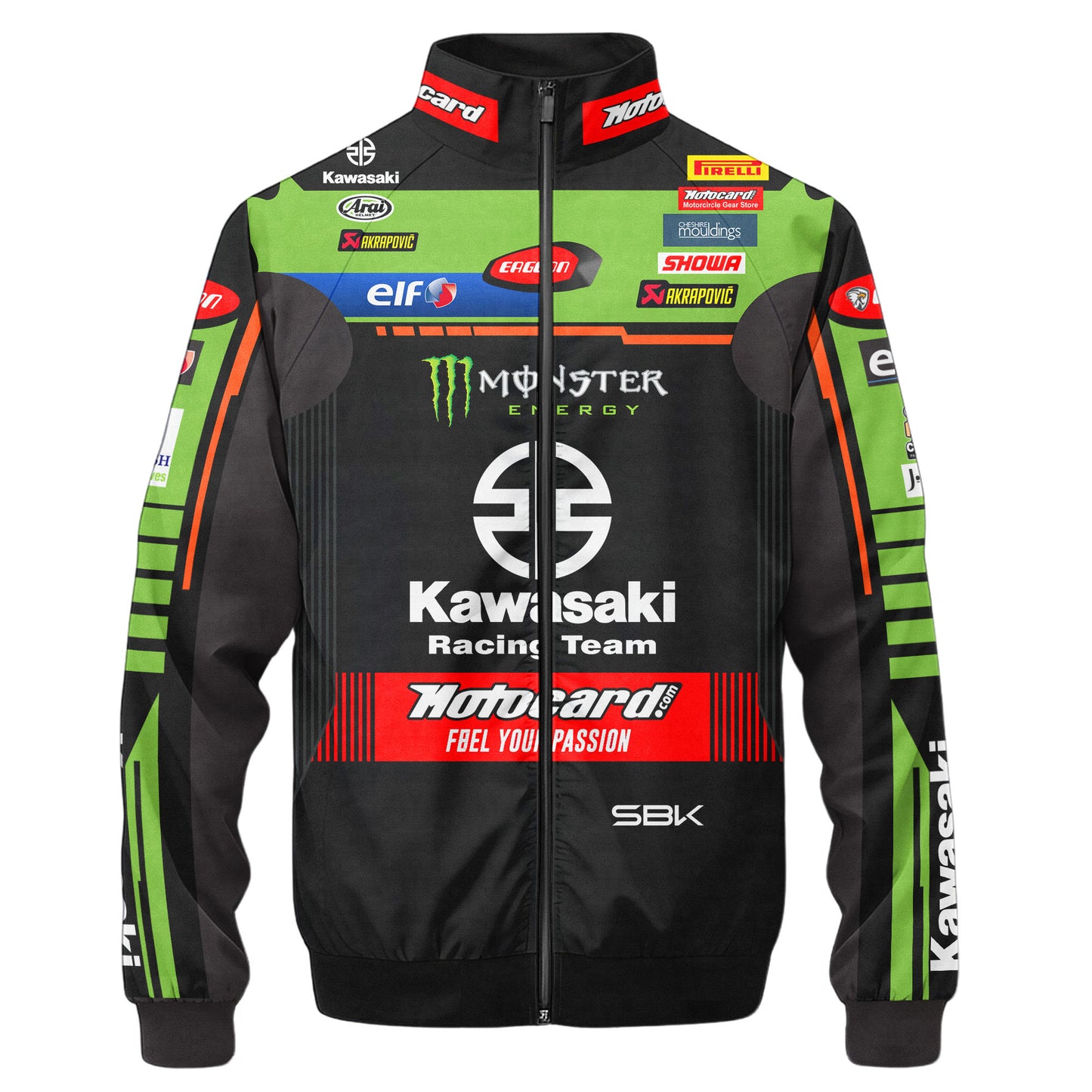 Kw Motor Racing Zipper Stand Collar Jacket 3D