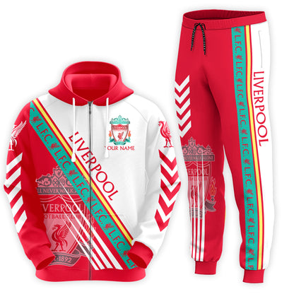 Personalized Liverpool Q14 3D All over Printed Hoodie and Sweatpants set
