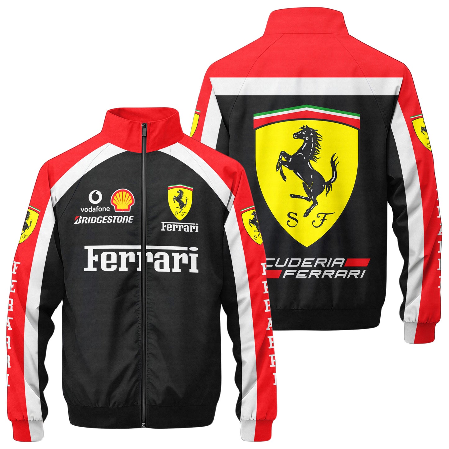 SF F1 Racing Zipper Stand Collar Jacket 3D V3