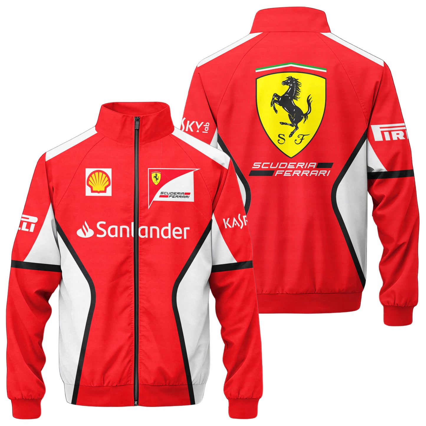 SF F1 Racing Zipper Stand Collar Jacket 3D V4