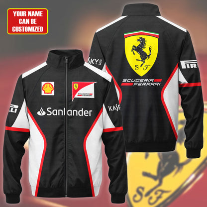 SF F1 Racing Zipper Stand Collar Jacket 3D V4