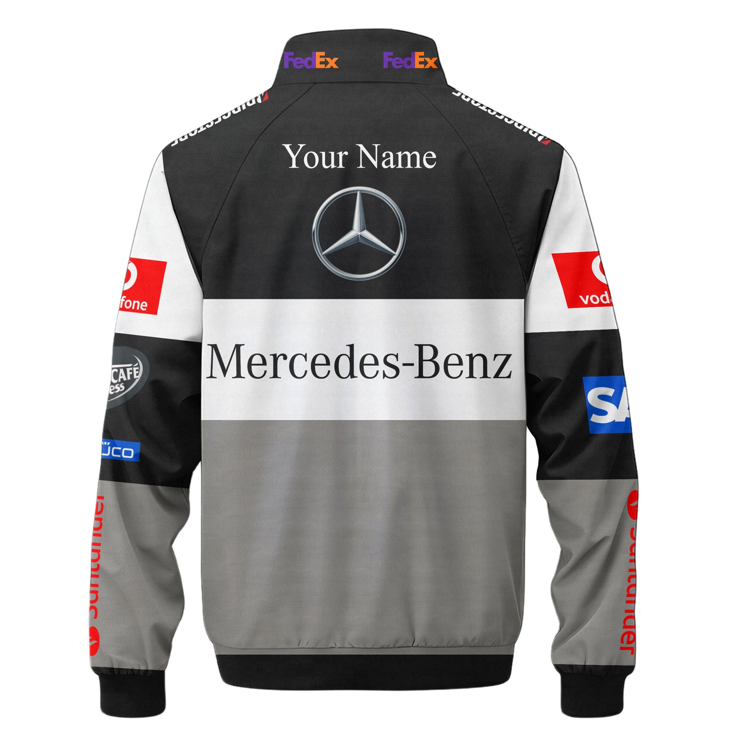 Merc F1 Racing Zipper Stand Collar Jacket 3D