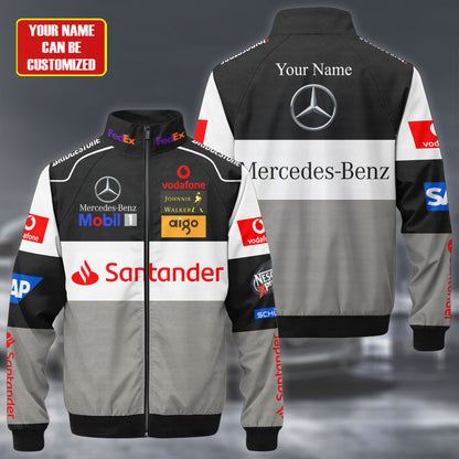 Merc F1 Racing Zipper Stand Collar Jacket 3D