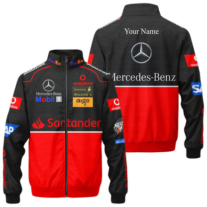 Merc F1 Racing Zipper Stand Collar Jacket 3D