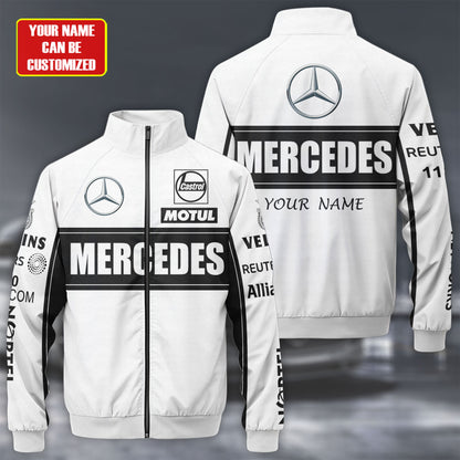 Personalized Merc Zipper Stand Collar Jacket 3D