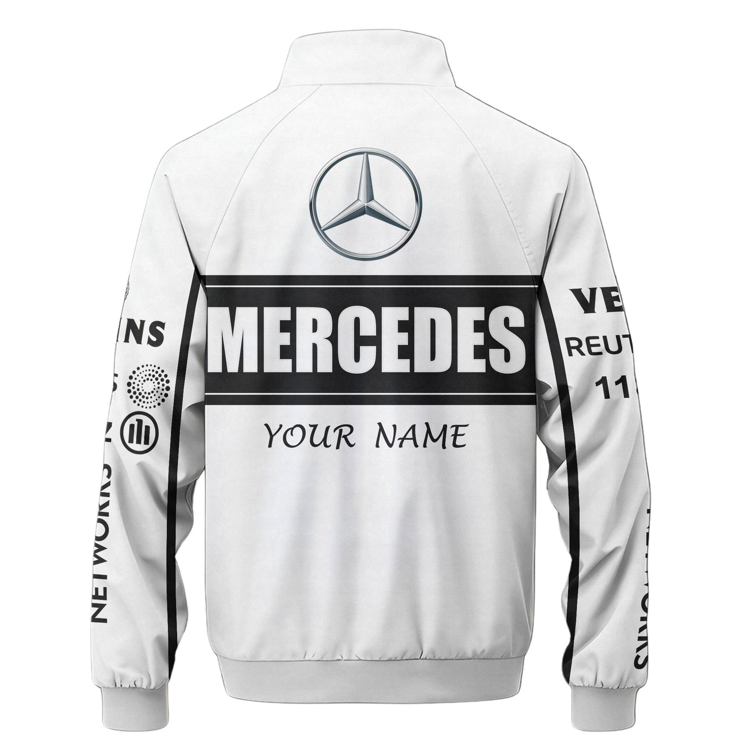 Personalized Merc Zipper Stand Collar Jacket 3D