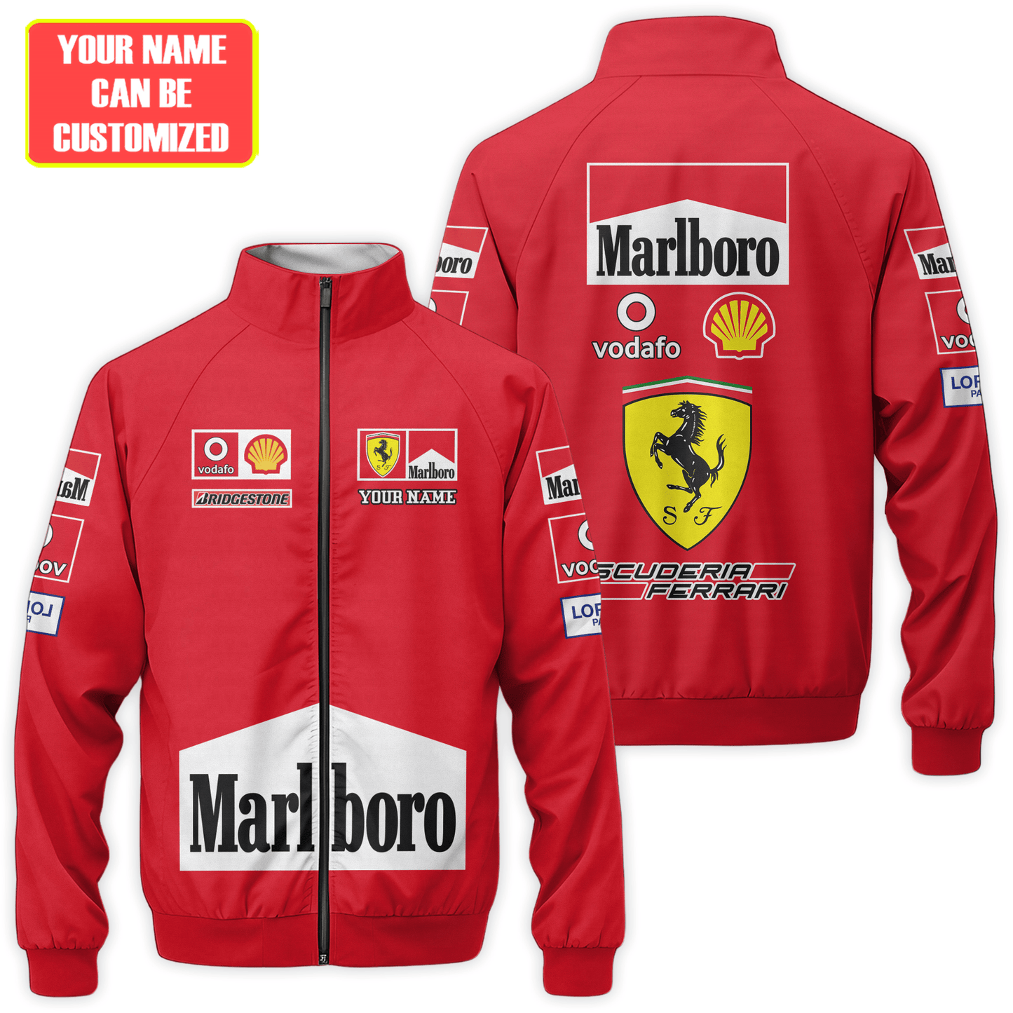 SF F1 Racing Zipper Stand Collar Jacket 3D V6