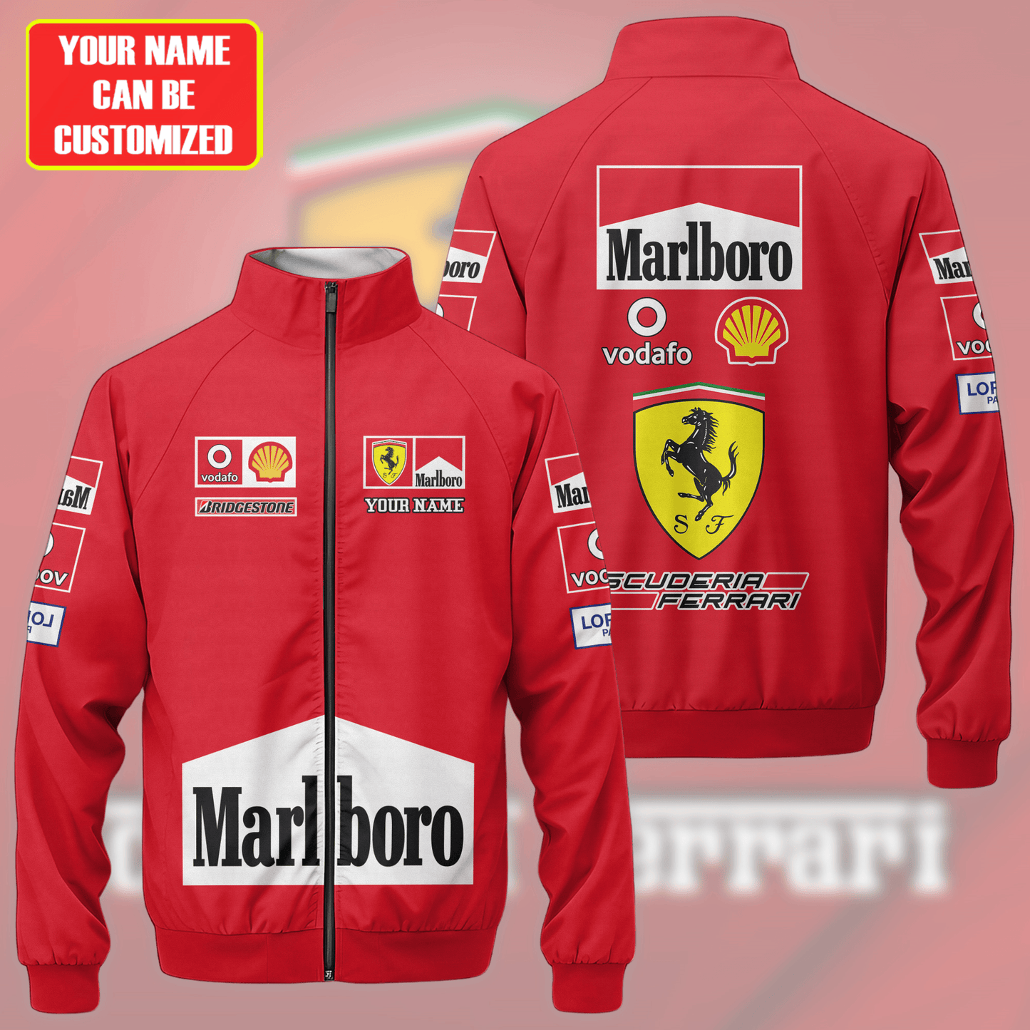 SF F1 Racing Zipper Stand Collar Jacket 3D V6