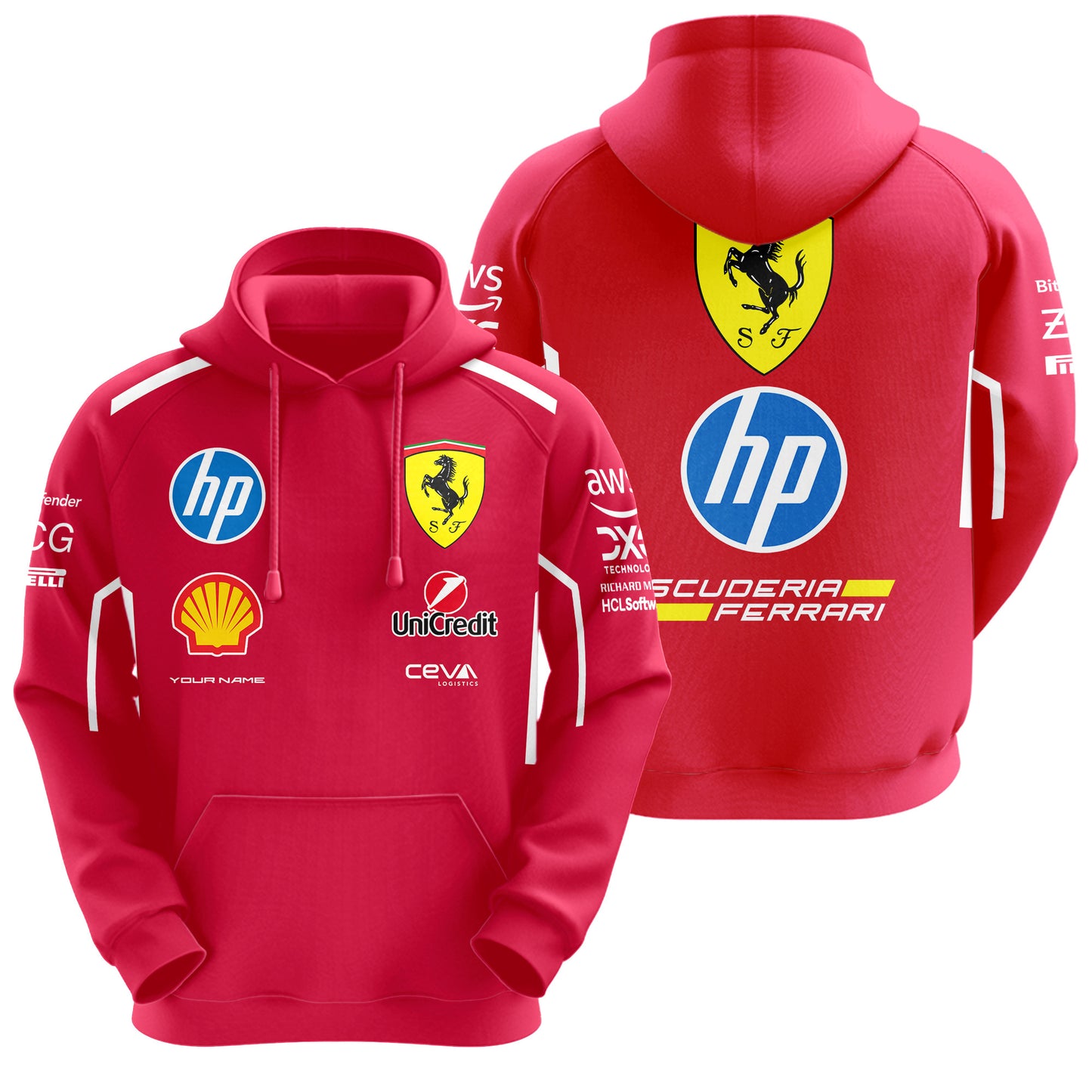 Personalized SF Racing 3D All over Printed Hoodie and Sweatpants set
