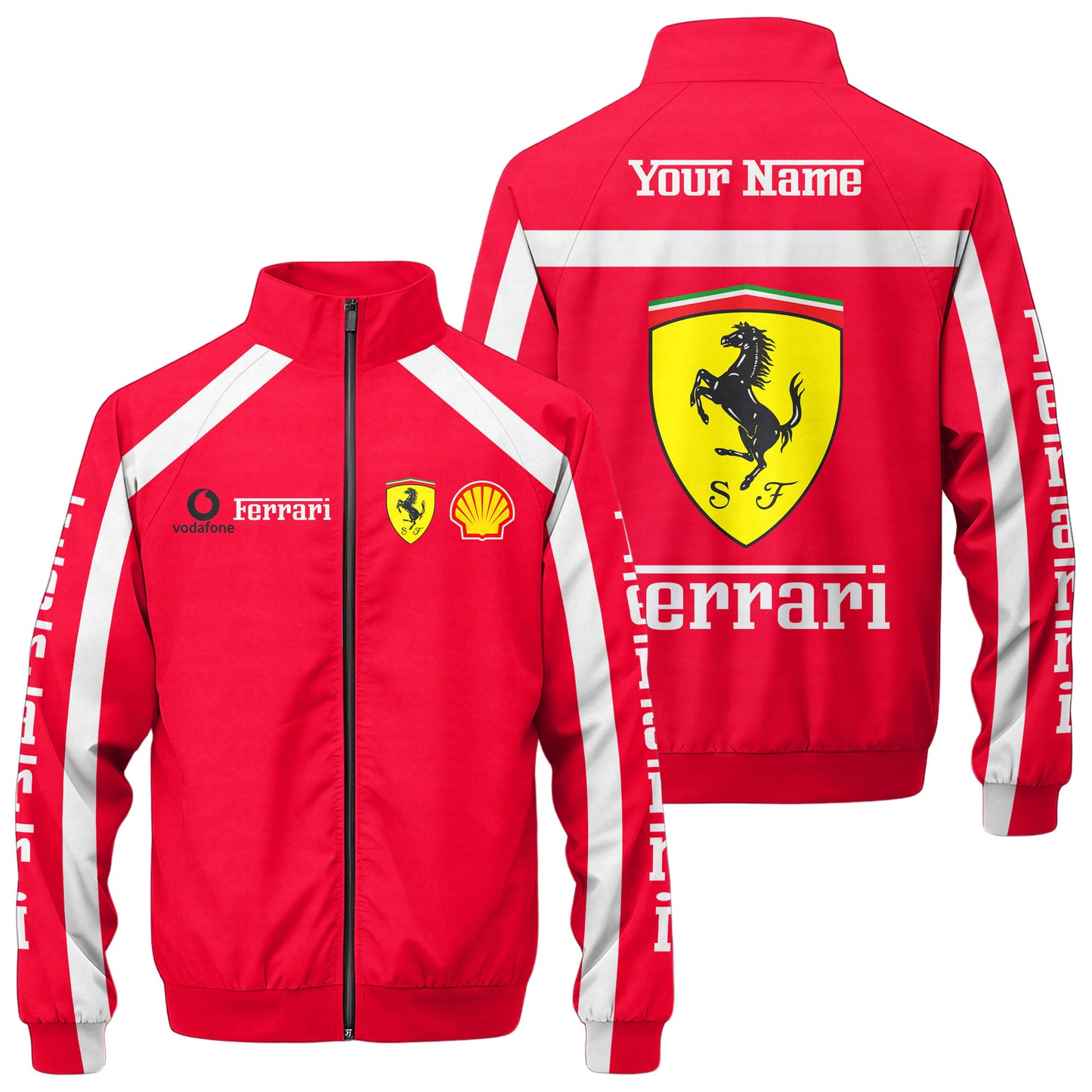 SF F1 Racing Zipper Stand Collar Jacket 3D V7