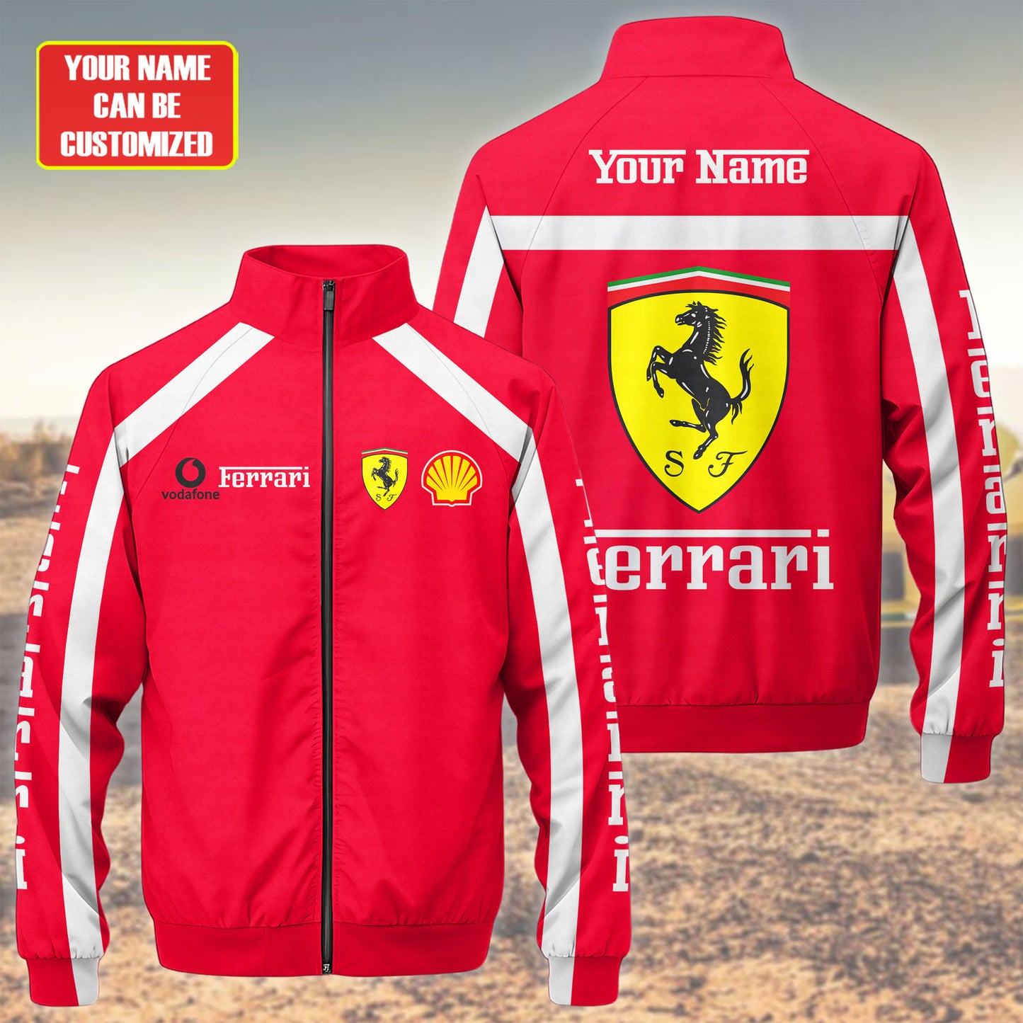 SF F1 Racing Zipper Stand Collar Jacket 3D V7