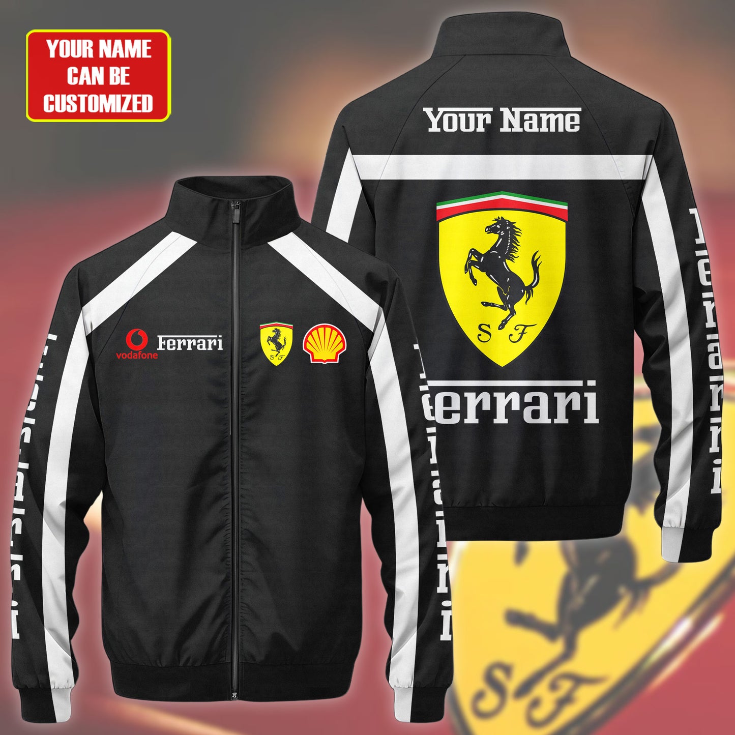 SF F1 Racing Zipper Stand Collar Jacket 3D V7