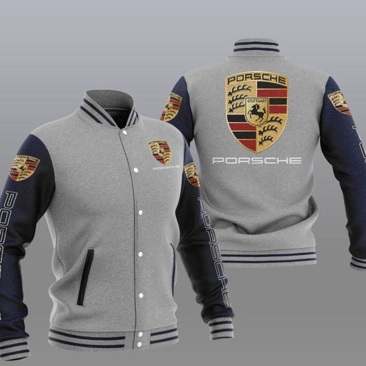 Pors Gray Baseball Jacket