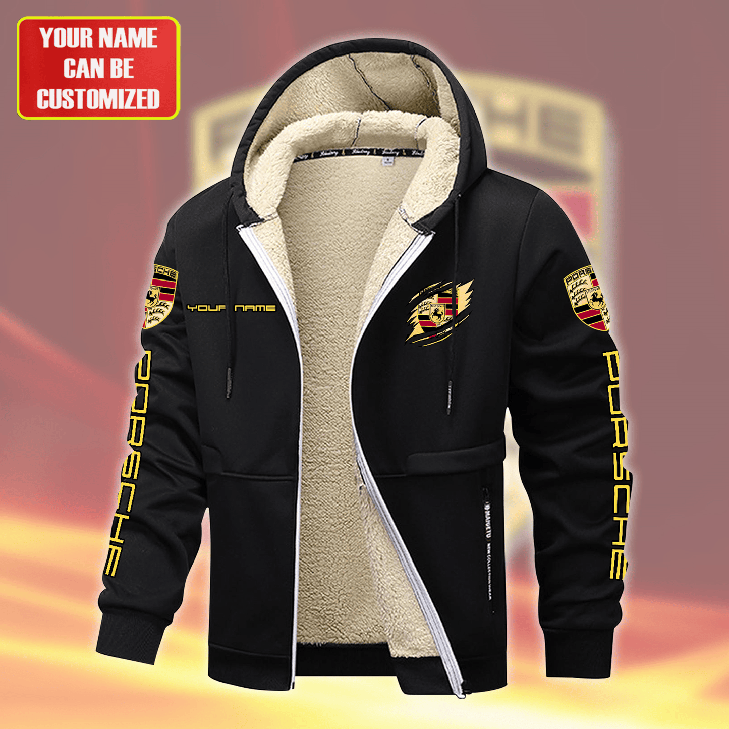 Personalized Pors Tear Fleece 3D Unisex Hooded Jacket