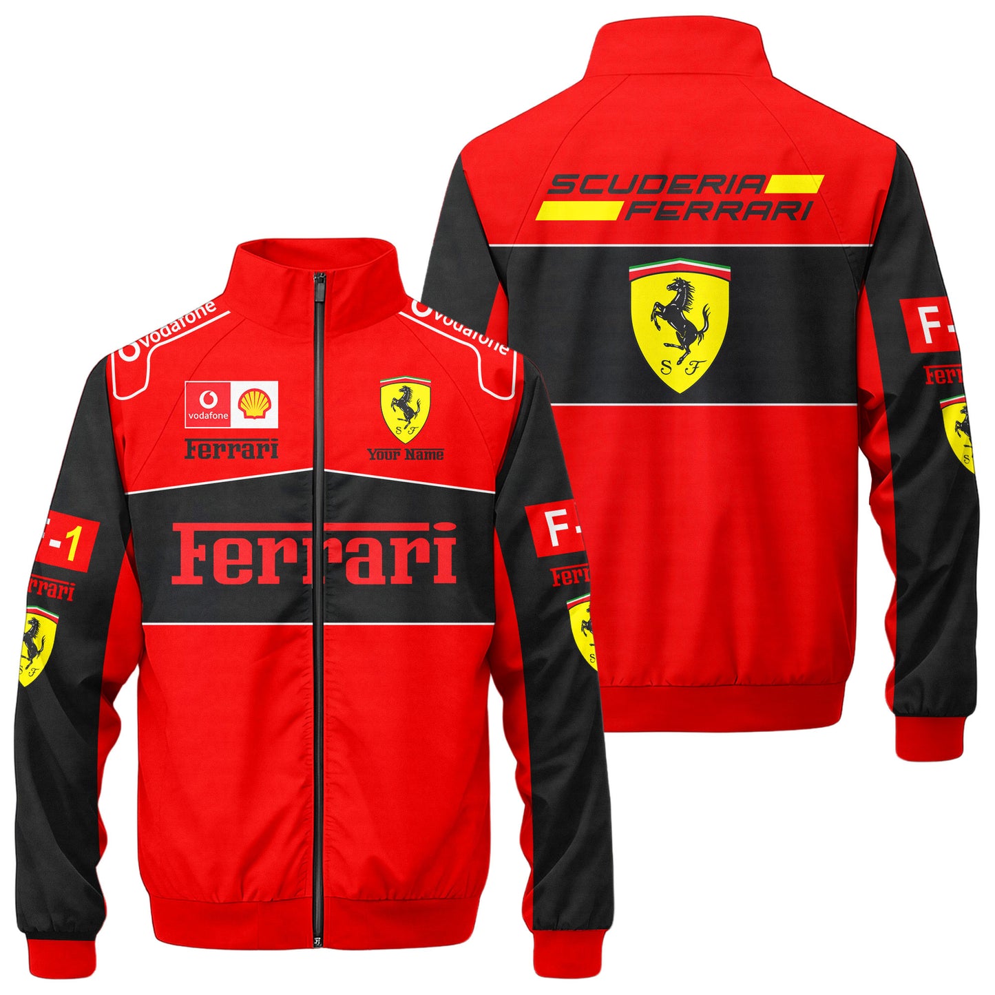 SF F1 Racing Zipper Stand Collar Jacket 3D V8