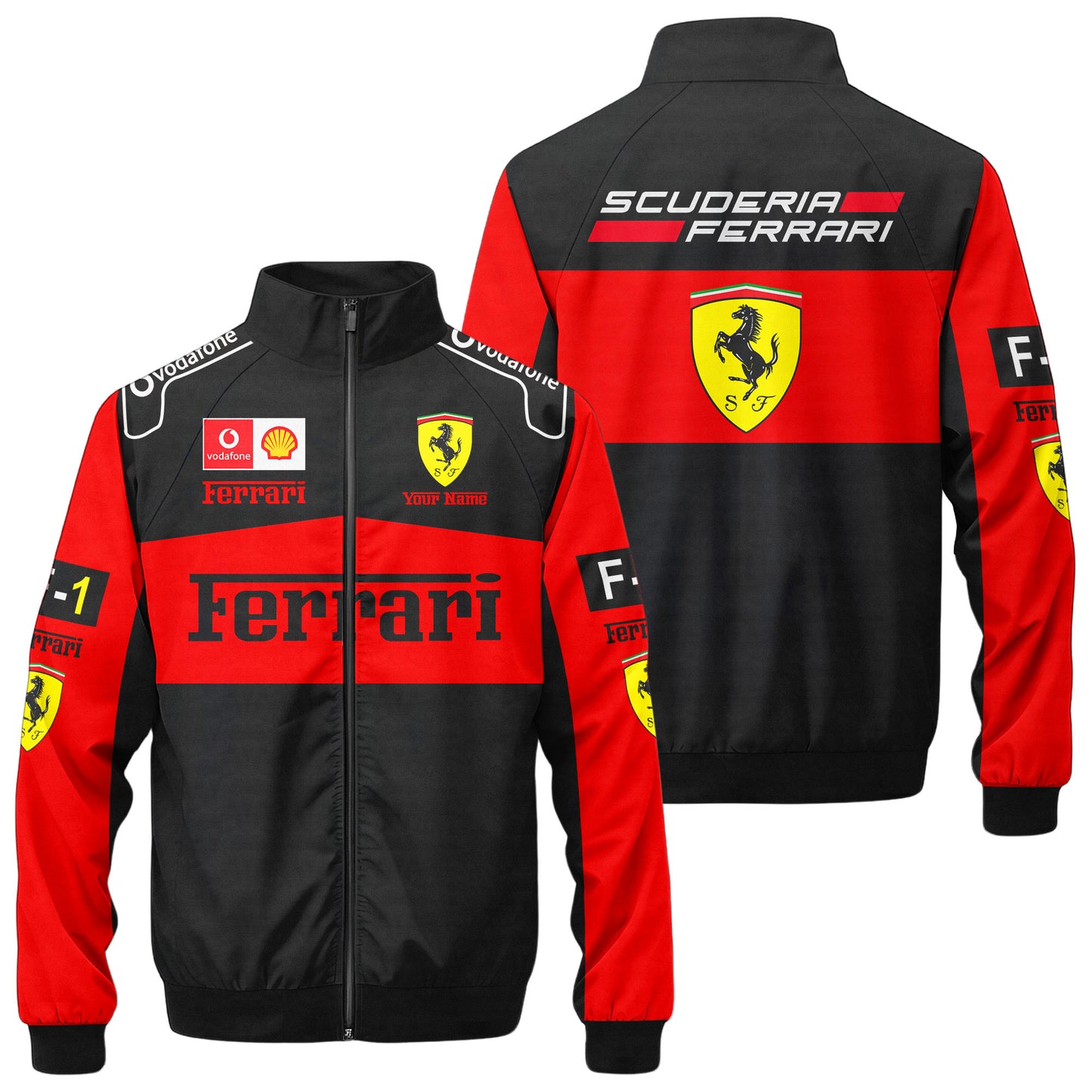 SF F1 Racing Zipper Stand Collar Jacket 3D V8