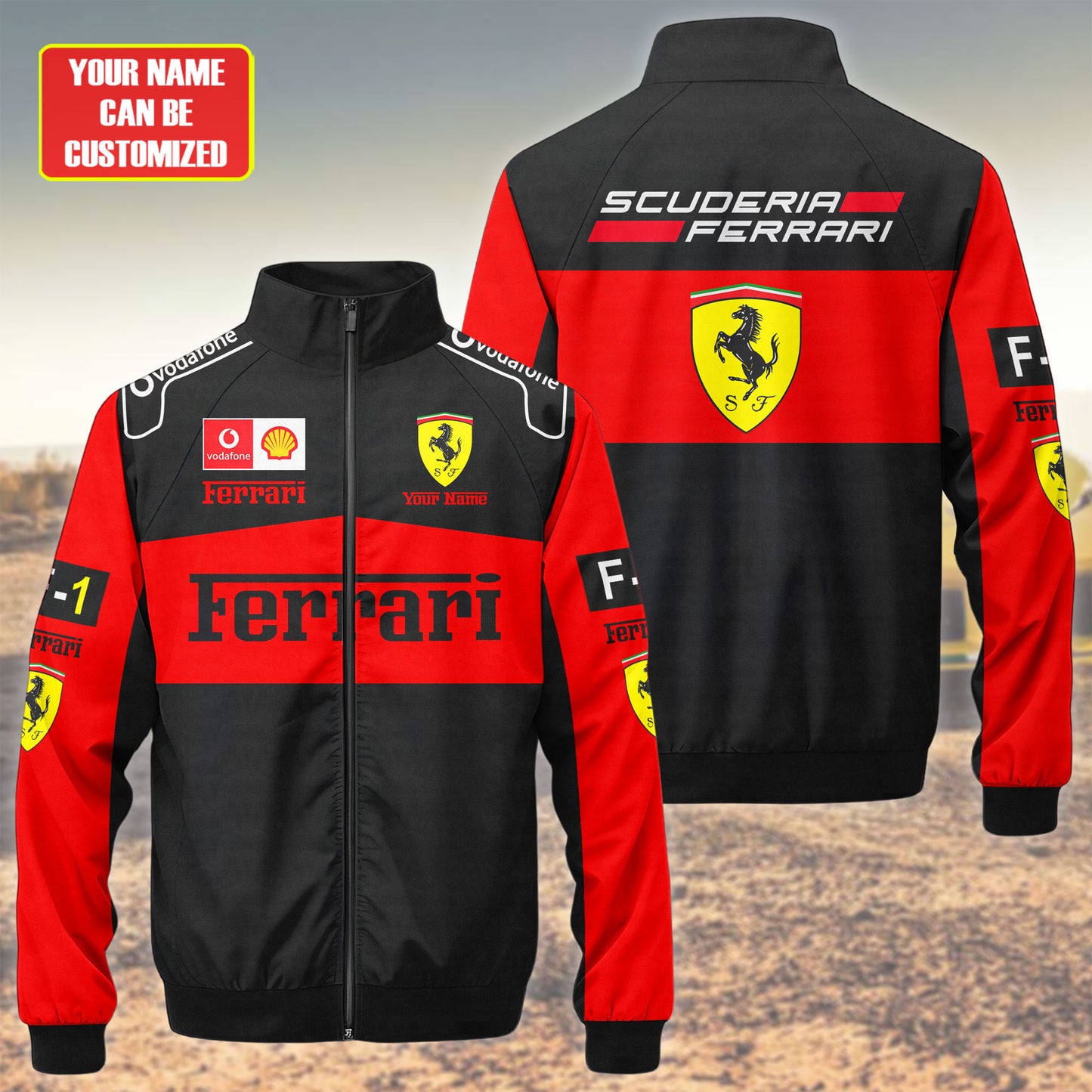 SF F1 Racing Zipper Stand Collar Jacket 3D V8