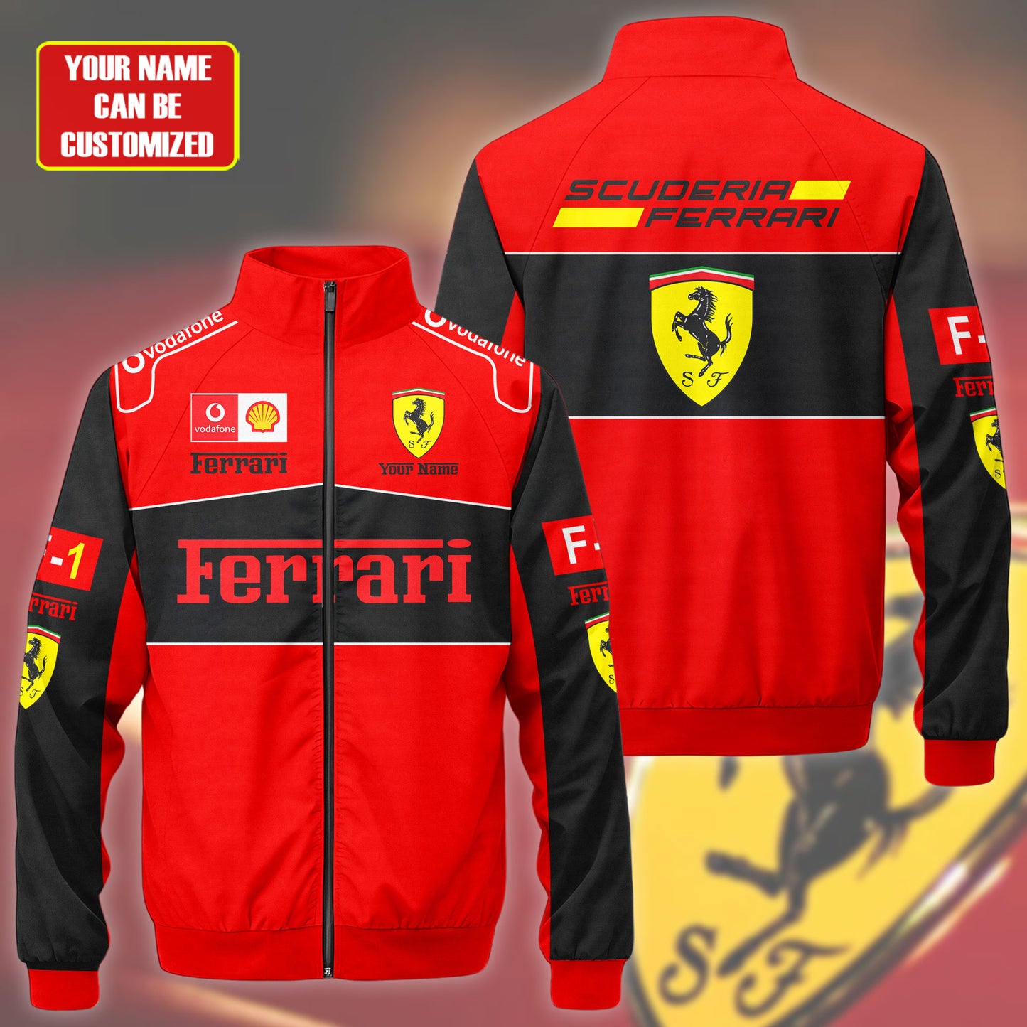 SF F1 Racing Zipper Stand Collar Jacket 3D V8