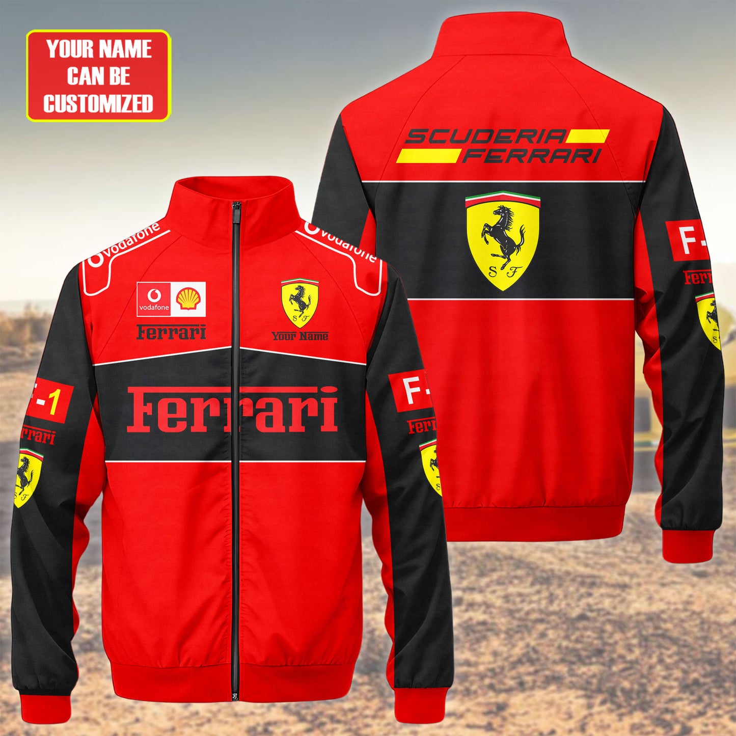 SF F1 Racing Zipper Stand Collar Jacket 3D V8