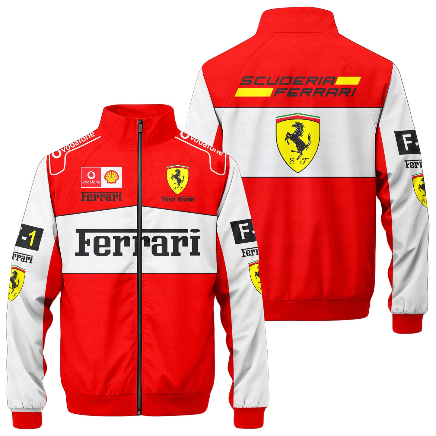 SF F1 Racing Zipper Stand Collar Jacket 3D V9