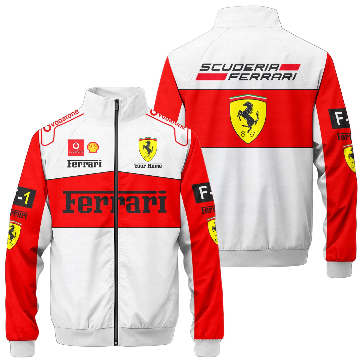 SF F1 Racing Zipper Stand Collar Jacket 3D V9