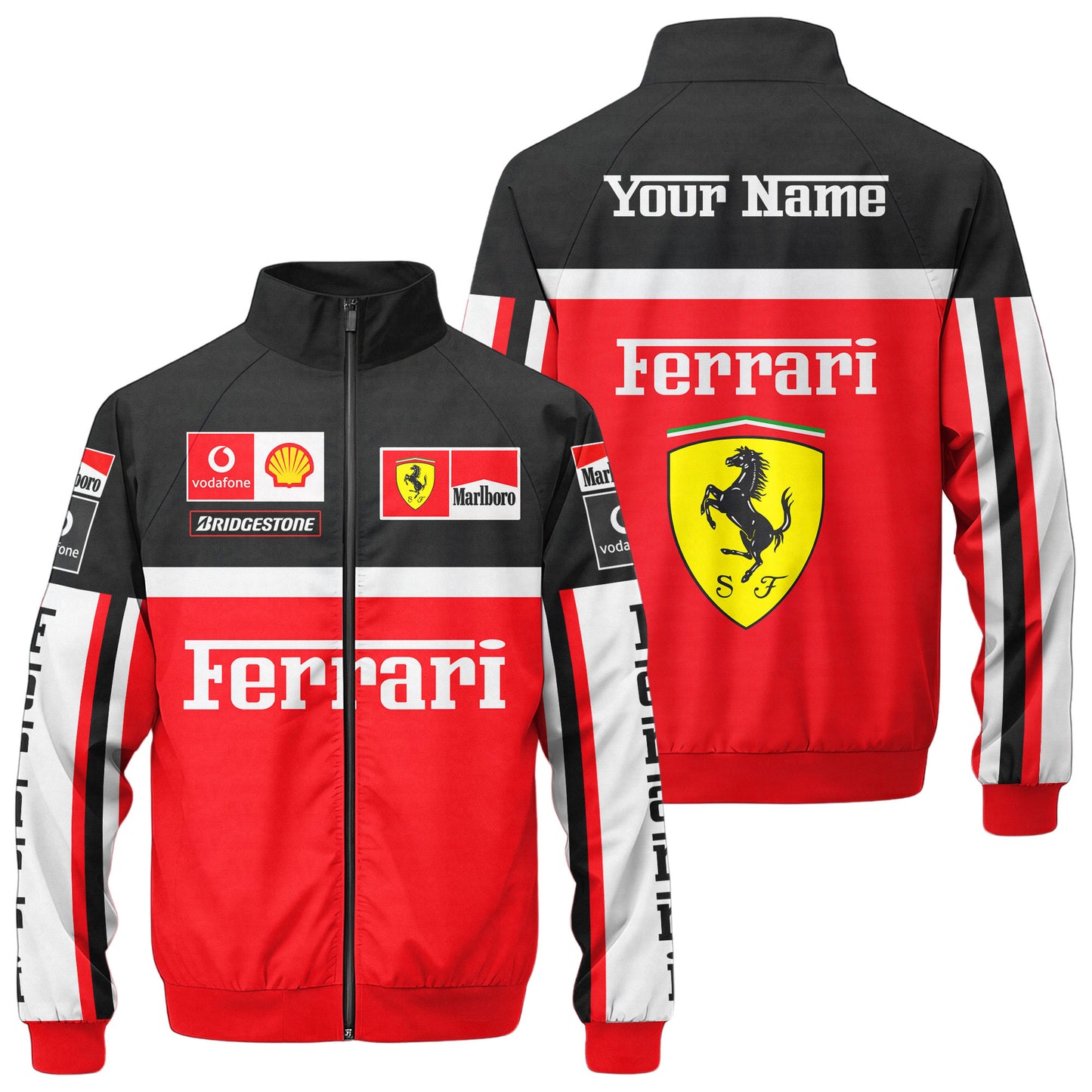 SF F1 Racing Zipper Stand Collar Jacket 3D V10
