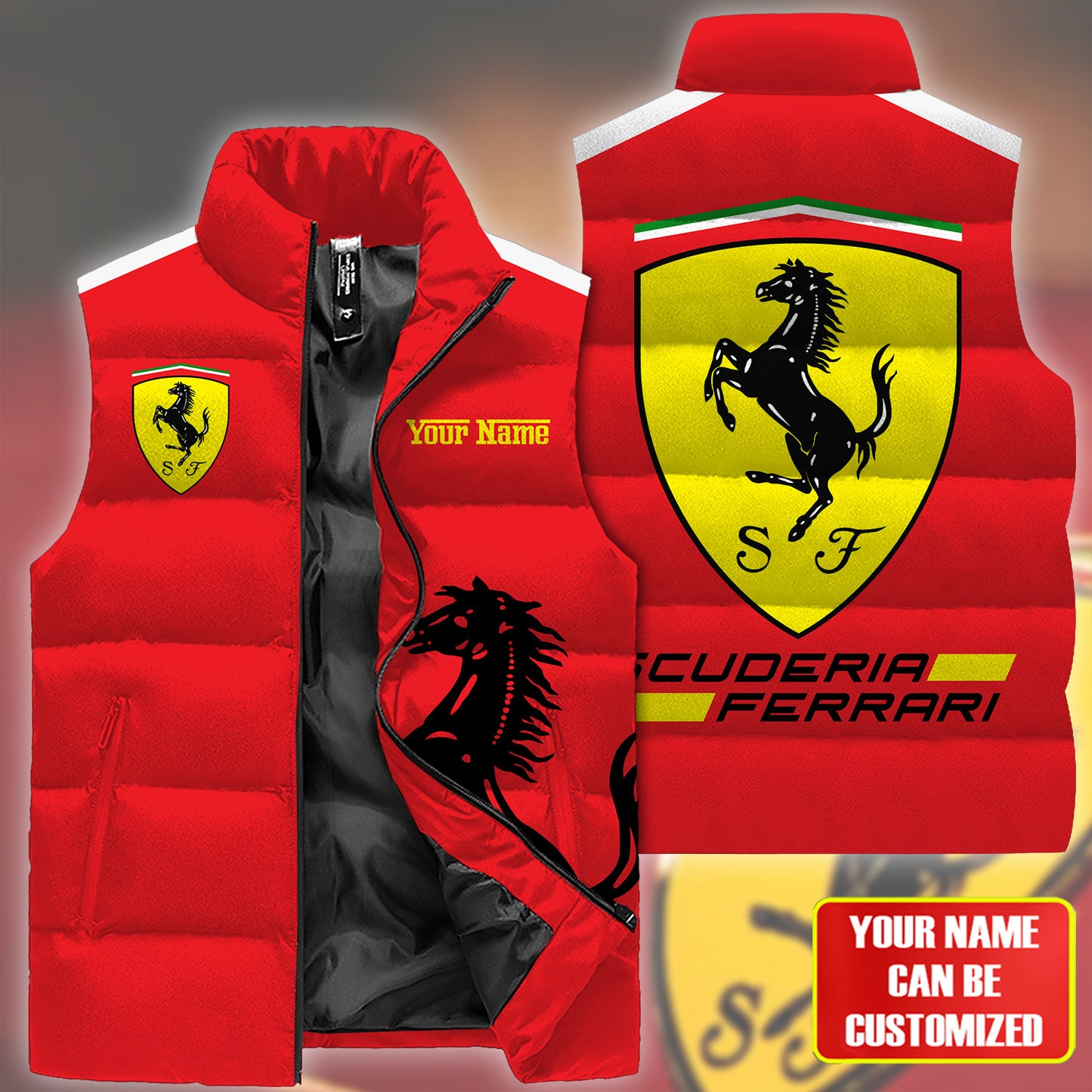 Personalized SF Sleeveless Windproof Puffer Jacket 3D
