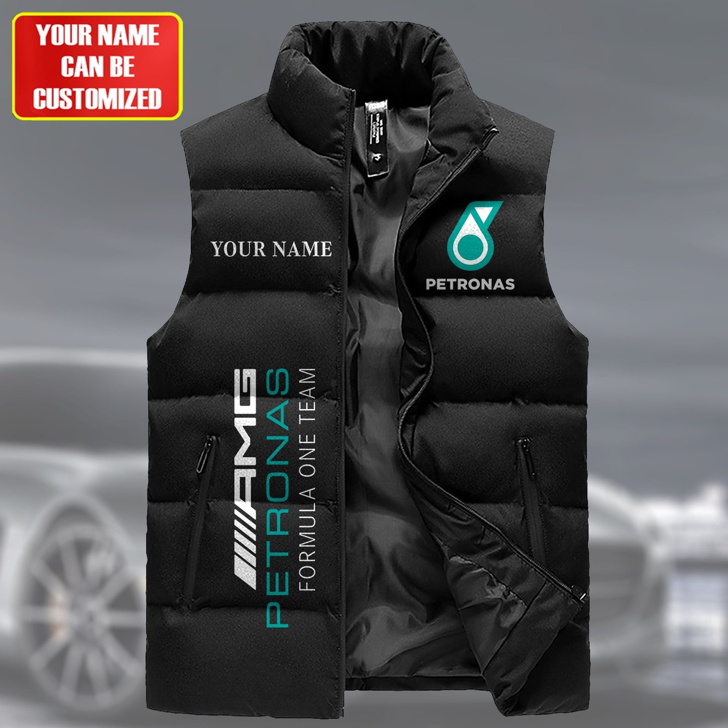 Merc AMG Petronas Sleeveless Windproof Puffer Jacket Q170201
